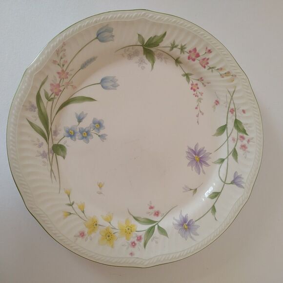Decorative Spring Breeze Stoneware Plates 4148 1-3 Multicolored Flowers 10.75" W - Picture 9 of 16